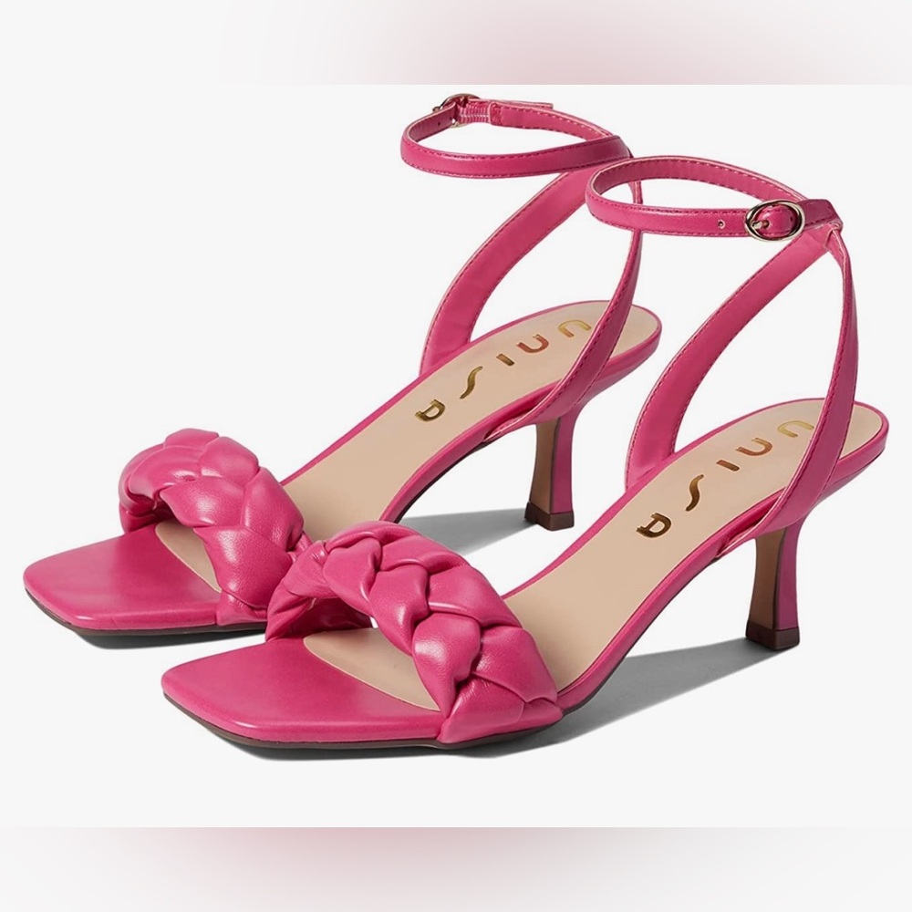 NWT UNISA Natika Pink Braided Sandles Size 7 M